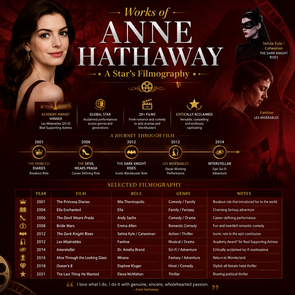 works of ANNE HATHAWAY