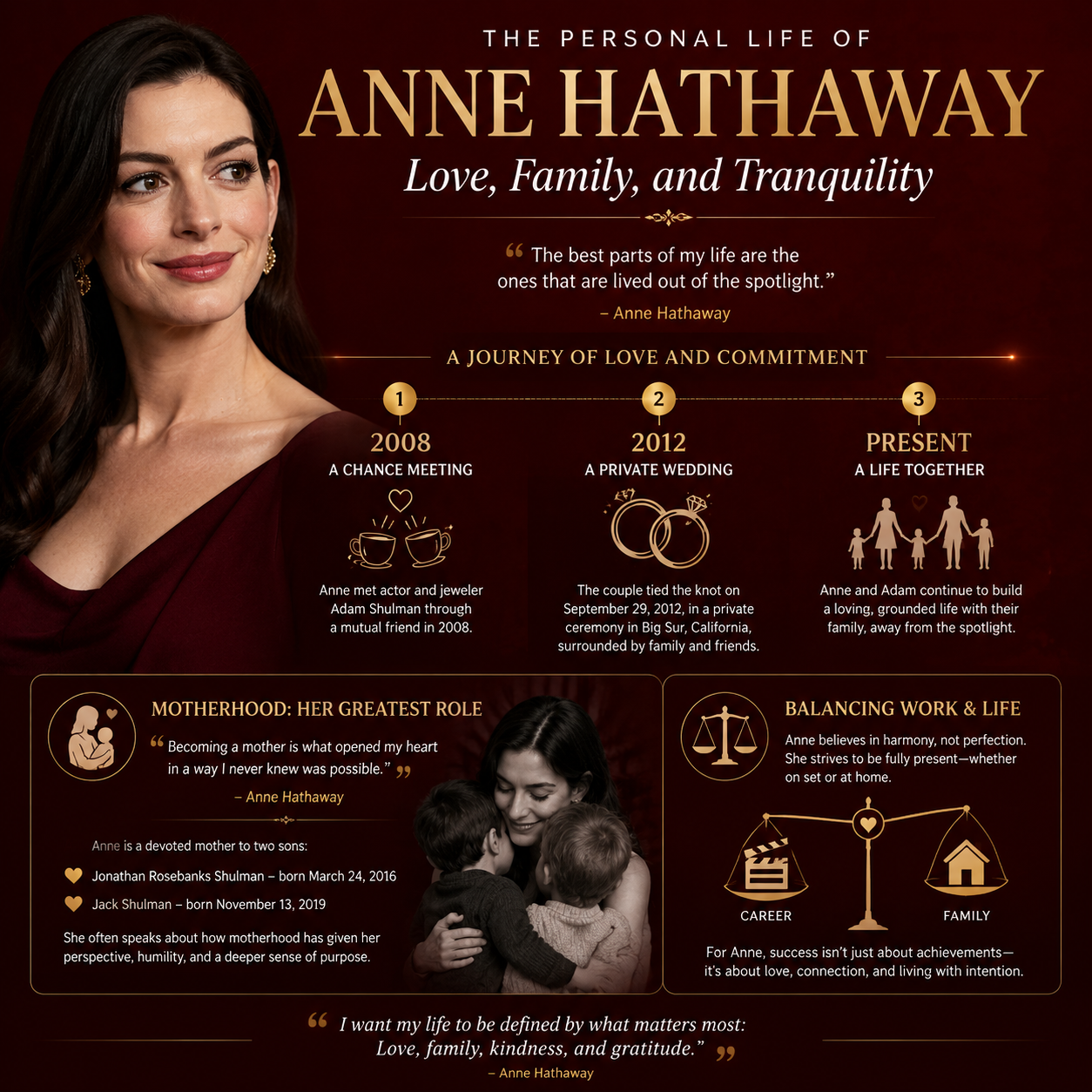 personal life ANNE HATHAWAY