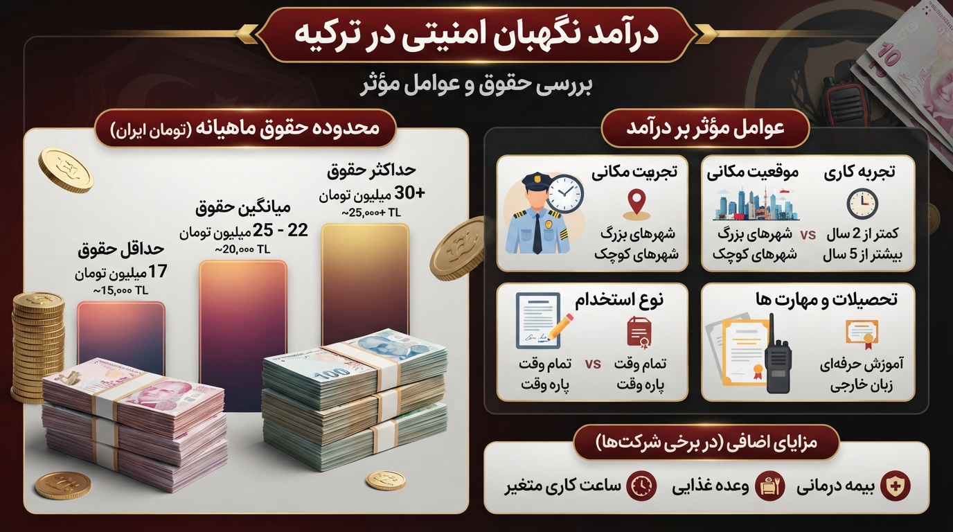 درآمد نگهبان و حراست در ترکیه