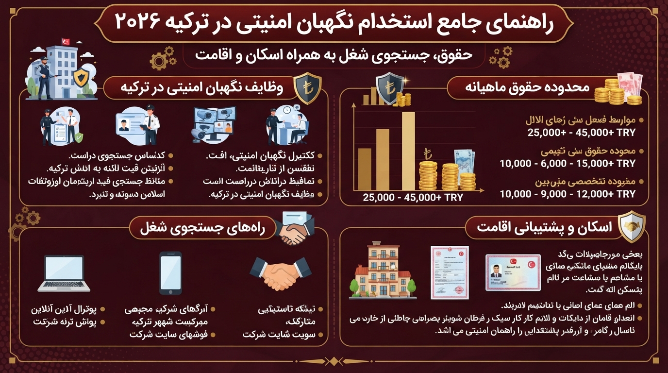 راهنمای جامع استخدام نگهبان و حراست در ترکیه