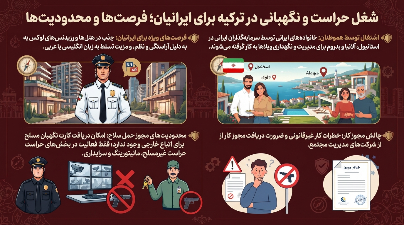 نگهبان و حراست در ترکیه برای ایرانیان