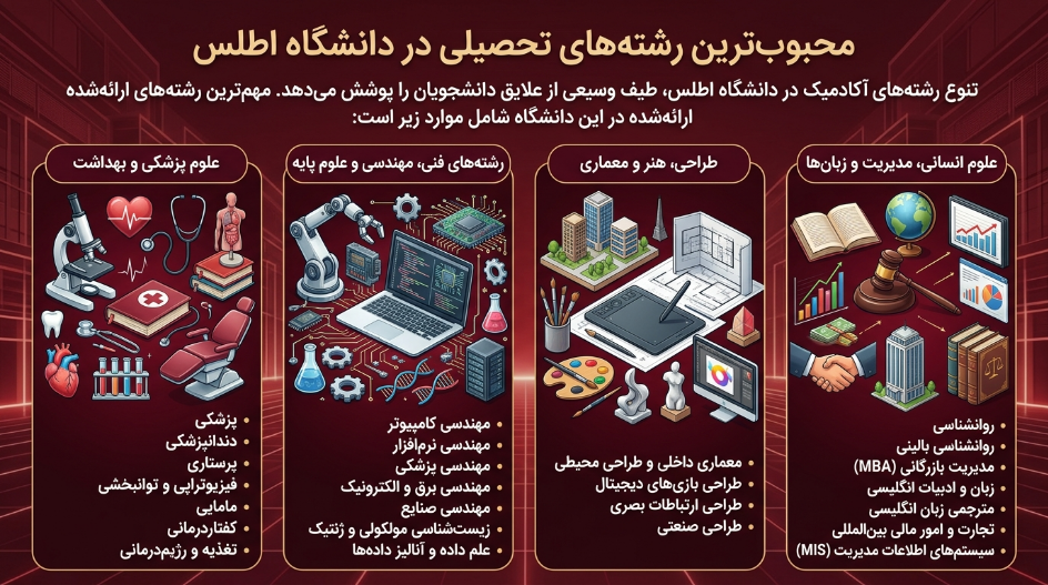 رشته دانشگاه اطلس ترکیه