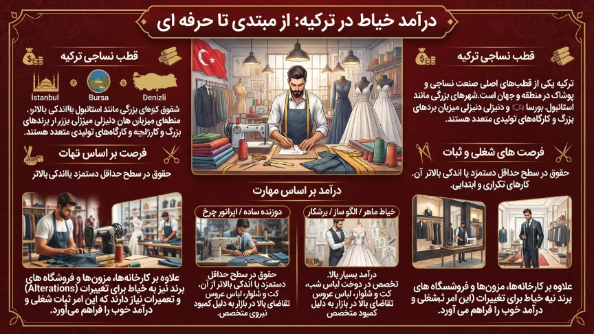 درآمد خیاط در ترکیه 