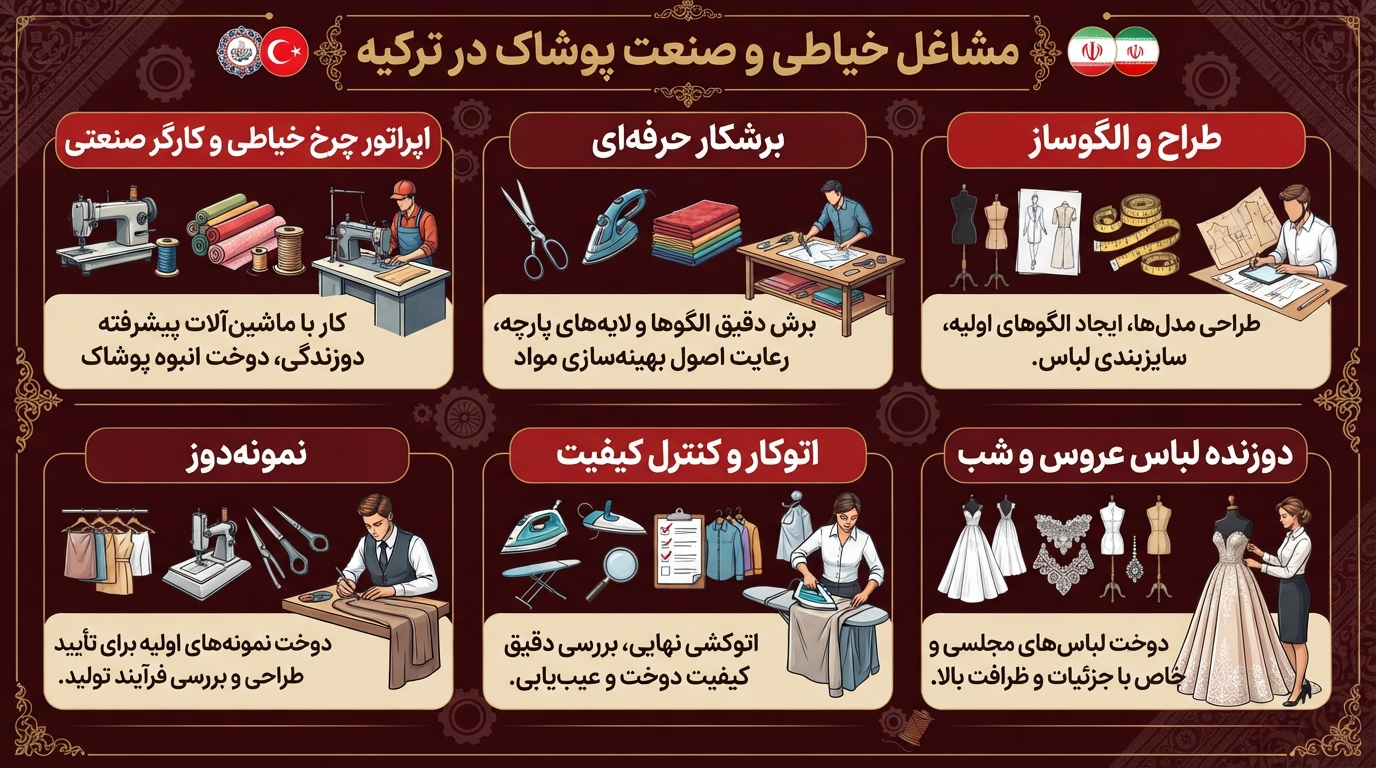 مشاغل خیاطی در ترکیه