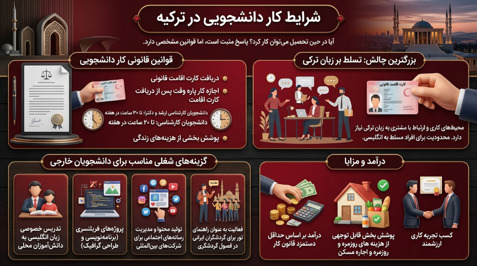 کار دانشجویی در ترکیه