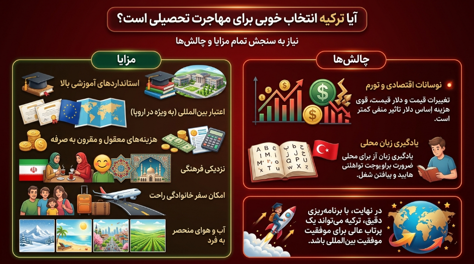 انتخاب ترکیه برای مهاجرت تحصیلی