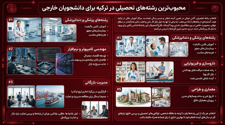 برترین رشته های ترکیه