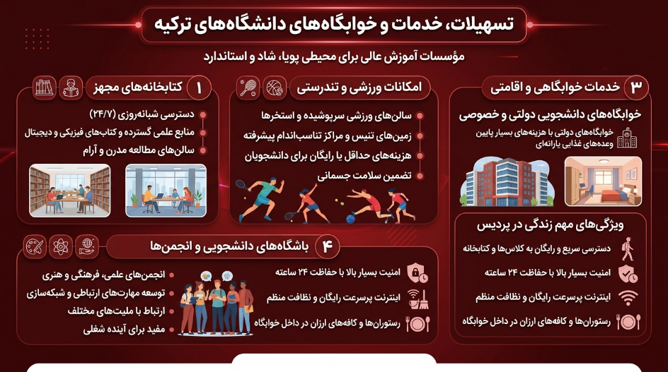 امکانات دانشگاههای ترکیه