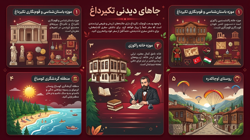 جاهای دیدنی تکیر داغ